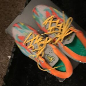 Nike Vibrant Yellow and Orange Sneakers Dynamic Design